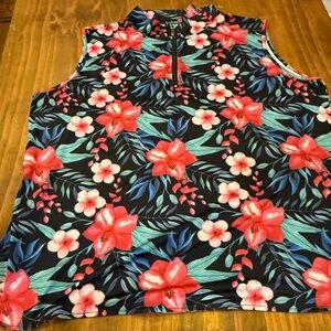 Women golf shirt flowers